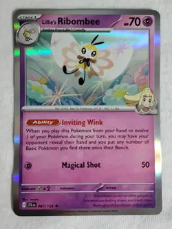 Lillie's Ribombee 67/159 Sv09: Journey Together Rare Holo Pokemon TCG - Image 1