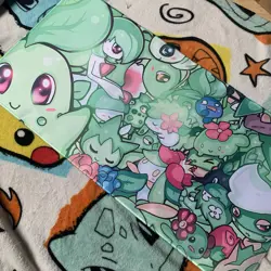 Grass Pokemon Rubber Playmat Play Mat For Tcg Trading Card Game Chikorita - Image 1