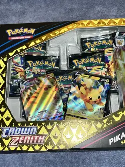 Pokemon Sword & Shield Crown Zenith Pikachu VMAX Special Collection Box W Promos - Image 2