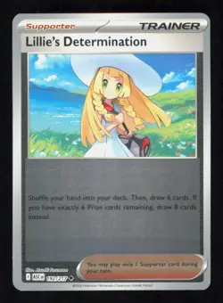 LILLIE'S DETERMINATION 192/217 REVERSE HOLO ASCENDED HEROES POKEMON NEAR MINT - Image 1