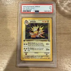 1999 Pokemon TCG Jungle Jolteon Holo Rare Card 1st Edition 4/64 PSA 5 EX - Image 1