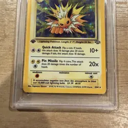1999 Pokemon TCG Jungle Jolteon Holo Rare Card 1st Edition 4/64 PSA 5 EX - Image 3