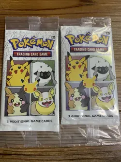 2x Pokemon 25th Anniversary General Mills Booster Packs Stamped Pikachu - Image 1