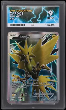 Ace 9 Pokemon TCG Zapdos 29/83 XY Generations Full Art Ultra Rare Holo 2016 - Image 1