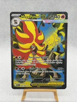 Pokemon Mega Pyroar ex 99/86 Full Art Double Ultra Rare Chaos Rising ME04 NM - Image 1