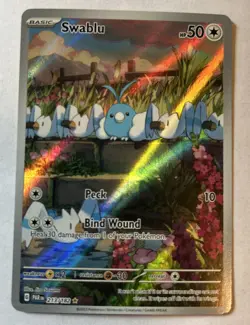 Pokemon TCG Swablu Paradox Rift 213/182 Holo Illustration Rare - Image 1