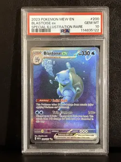 2023 POKEMON MEW EN-151 SPECIAL ILLUSTRATION RARE #200 BLASTOISE EX PSA 10 - Image 1