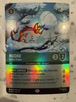 Mushu Sneaky Dragon 212/204 Epic Holofoil Winterspell Mulan Disney Lorcana - Image 1