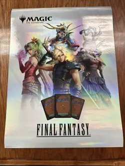 MTG FINAL FANTASY Store FOIL ART Promotional Poster 18x24 Magic The Gathering - Image 1