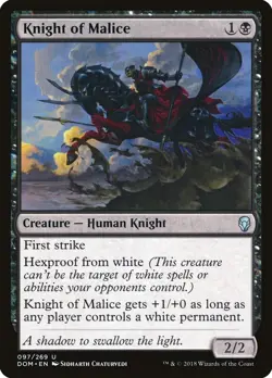 Knight of Malice 2x FOIL DOM MTG Dominaria Uncommon MINT black - Image 1