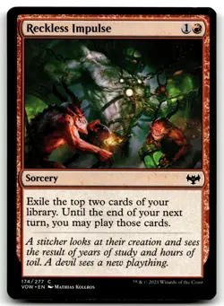 MTG Reckless Impulse C Innistrad: Crimson Vow 174 LP - Image 1