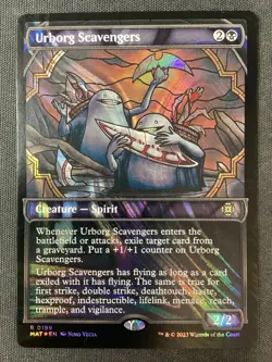 MTG March of the Machine: The Aftermath #199 Urborg Scavengers HALO FOIL NM - Image 1
