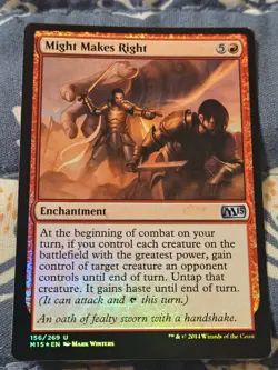 Might Makes Right FOIL - Magic 2015 / M15 Red MTG Magic - Image 4