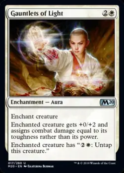 Gauntlets of Light -Foil Near Mint MTG Magic 2020 Core Set - Image 1