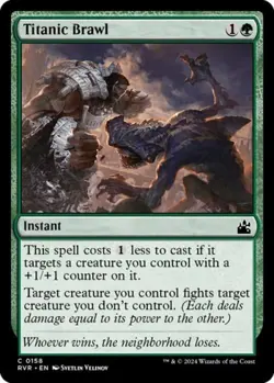 Titanic Brawl -Foil Near Mint MTG Ravnica Remastered - Image 1