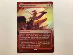 MTG Wilds Of Eldraine ET AGGRAVATED ASSAULT Foil NM (BIN) Graded Power - Image 1