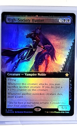 MTG Magic The Gathering Foundations Extended Art Foil #461 High-Society Hunter - Image 1