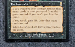 2001 MTG Odyssey Nefarious Lich #153 nm (DS3D1K8) - Image 5