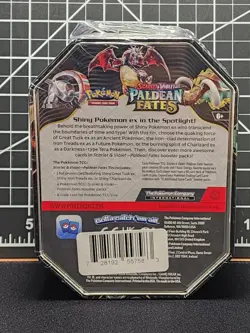 Pokemon TCG Scarlet & Violet Paldean Fates Shiny Charizard ex Tin New Sealed - Image 2