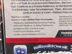 Pokemon TCG Scarlet & Violet Paldean Fates Shiny Charizard ex Tin New Sealed - Image 3