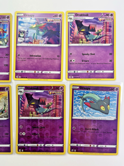 Pokemon TCG Dragapult Dreepy Lot Of 8 Reverse Holo Common - Image 3