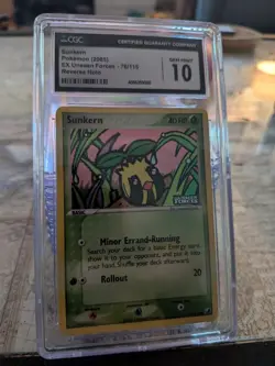(POP 21) CGC 10 GEM MINT Pokemon Sunkern 76/115 Holo Stamped EX Unseen Forces - Image 1