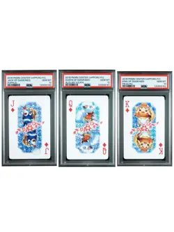 2016 POKEMON CENTER SAPPORO PLAYING CARDS POPPLIO VULPIX PIKACHU PSA10 DIAMONDS - Image 1