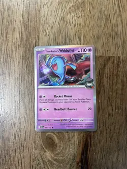 Team Rocket's Wobbuffet 082/182 Holo Rare PACKED FRESH Pokemon TCG - Image 1