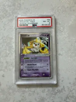 2006 POKEMON EX CRYSTAL GUARDIANS JIRACHI EX #94/100 RARE HOLO PSA 8 NM-MT - Image 1