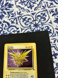 Pokemon TCG Zapdos Base Set Holo Unlimited Rare Card 16/102 Near Mint NM - Image 4