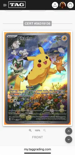 2024 Pokemon S&V Paldea Adventure Chest - Pikachu BSP #088 TAG 10 - PSA CGC Card - Image 4