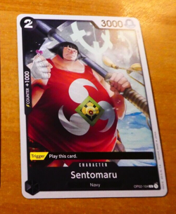 ONE PIECE PARAMOUNT WAR ENGLISH CARD GAME CARTE SENTOMARU OP02-104 EN TCG NEUF - Image 1