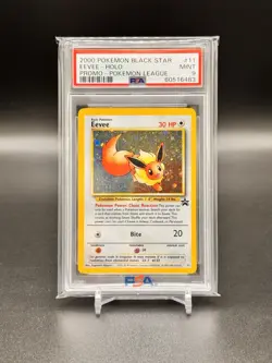 2000 Pokemon Promo Black Star #11 Eevee-Holo Promo Pokemon League PSA 9 - Image 1