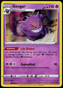 Gengar 085 Sword & Shield - Holo Pokemon NM/M (Rare) - Image 1