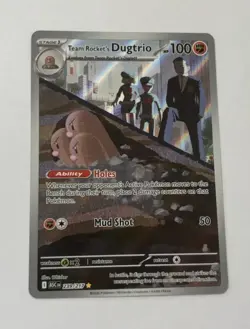 Pokemon TCG Team Rocket's Dugtrio 239/217 ASC Illustration Rare - Image 1
