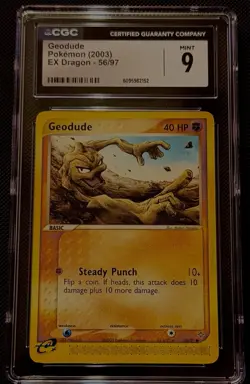 CGC 9 Geodude 56/97 EX Dragon 2003 Pokemon TCG English Regular Common - Image 1