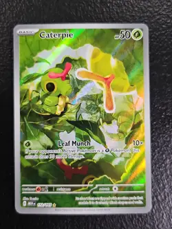 Pokemon TCG Caterpie 172/165 Sv: Scarlet & Violet 151 Illustration Rare Holo NM - Image 1