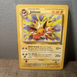 Pokemon TCG - Jolteon 20/64 Non-Holo Rare - WOTC Jungle Unlimited - Near MINT - Image 1