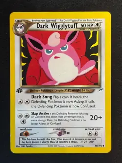 Dark Wigglytuff 40/105 Uncommon Neo Destiny Pokemon Lightly Played - Image 1