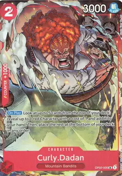 ONE PIECE Curly Dadan BANDAI CARD GAMES Fest. 23-24 Edition #OP02-005 Foil NM - Image 1