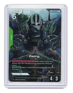 Zeong GD04-017 LR+ Parallel Foil Legend Rare Gundam Card Game Phantom Aria - Image 1