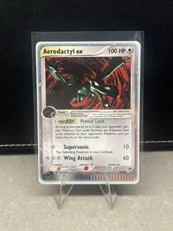 HOLO BLEED Aerodactyl EX 94/100 E-reader Pokemon 2003 Sandstorm Set #94 Card NM - Image 1