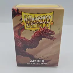 (100-Pack) Dragon Shield Standard Size Gaming Card Sleeves -AMBER MATTE - Image 1