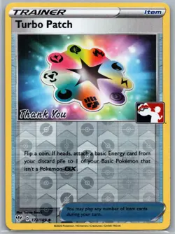 Turbo Patch Holo Uncommon Prize Pack Series Cards 172/189 NM - Image 1