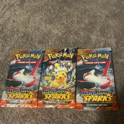 3x Pokemon Scarlet And Violet Surging Sparks Factory Sealed 10 Card Booster Pack - Image 1
