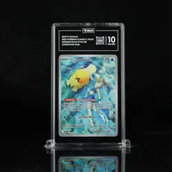 2025 Pokemon Destined Rivals Mistys Psyduck #193/182 GM TAG 10 Illustration Rare - Image 1