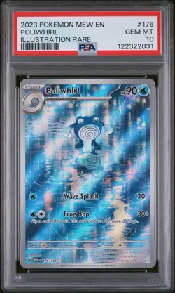 Pokemon Poliwhirl 151 IR 176/151 English PSA 10 - Image 1