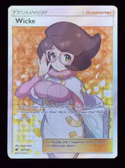 (NM) Wicke (Full Art) 147/147 Sm-Burning Shadows Holo Pokemon TCG English - Image 2