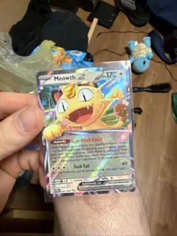 Pokemon TCG Meowth ex 062/088 Double Rare Holo Perfect Order Near Mint - Image 1