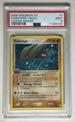 Kabutops #7 Holo Rare with Swirl- 2006 Pokemon EX Legend Maker- PSA 9 Mint - Image 4